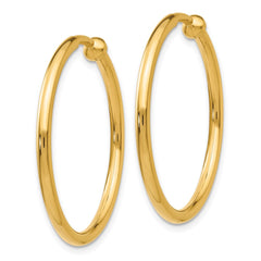 14K Yellow Gold Non-Pierced Hoop Earrings