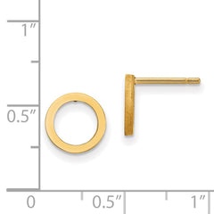 14K Yellow Gold Open Circle Earrings