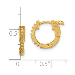 14K Yellow Gold .18ct 18-1.3mm Round Hoop with Safety Clasp Earrings Mountings