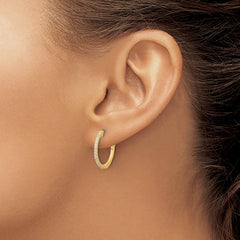 14K Yellow Gold .3ct 30-1.2mm Round Hoop with Safety Clasp Earrings Mountings