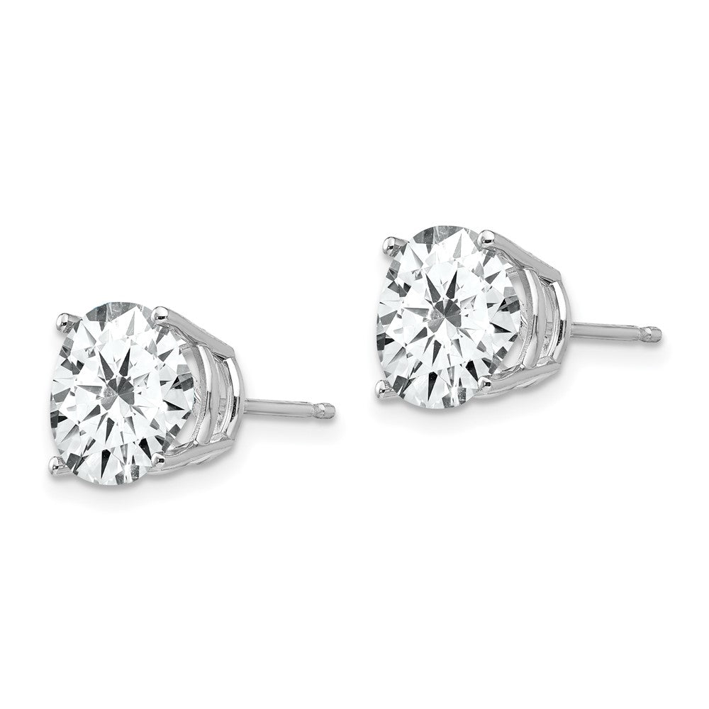14K White Gold 10mm Cubic Zirconia Stud Earrings