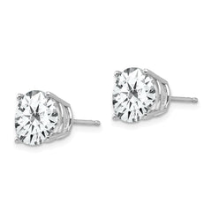 14K White Gold 10mm Cubic Zirconia Stud Earrings