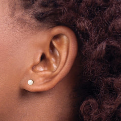 14K Yellow Gold 3-4mm Round FWC Pearl Front and Back Ball Post Earrings