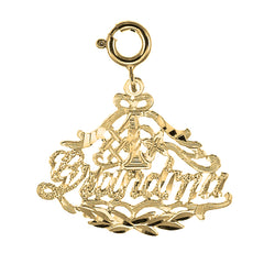 Yellow Gold-plated Silver #1 Grandma Pendant