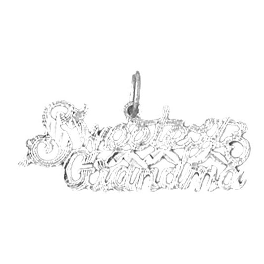 Sterling Silver Sweetest Grandma Pendant