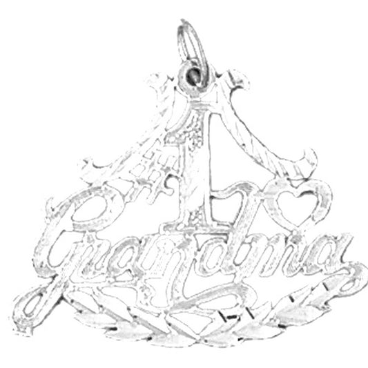 Sterling Silver #1 Grandma Pendant