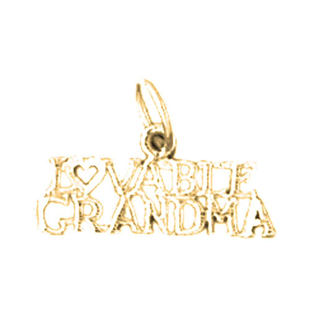 Yellow Gold-plated Silver Lovable Grandma Pendant