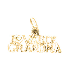Yellow Gold-plated Silver Lovable Grandma Pendant