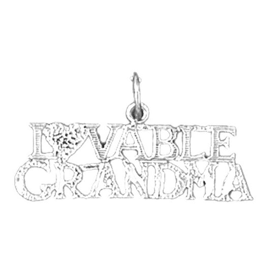 Sterling Silver Lovable Grandma Pendant