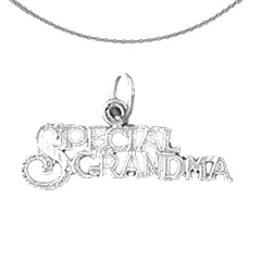 Besonderer Oma-Anhänger aus Sterlingsilber (rhodiniert oder gelbvergoldet)