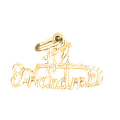 Yellow Gold-plated Silver #1 Grandma Pendant