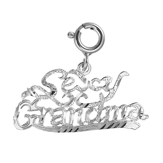 Sterling Silver Sexy Grandma Pendant