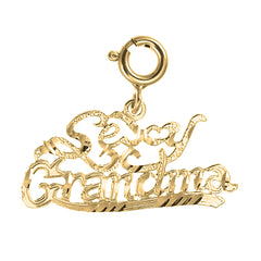 Yellow Gold-plated Silver Sexy Grandma Pendant