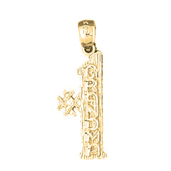 Yellow Gold-plated Silver #1 Grandma Pendant
