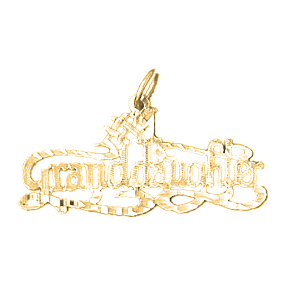 Yellow Gold-plated Silver #1 Granddaughter Pendant
