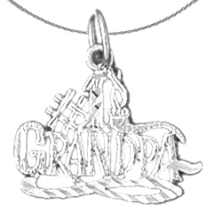 Anhänger Nr. 1 „Opa“ aus Sterlingsilber (rhodiniert oder gelbvergoldet)