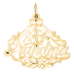 Yellow Gold-plated Silver Turtles Pendant