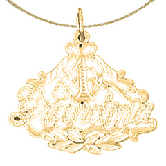 Sterling Silver Turtles Pendant (Rhodium or Yellow Gold-plated)