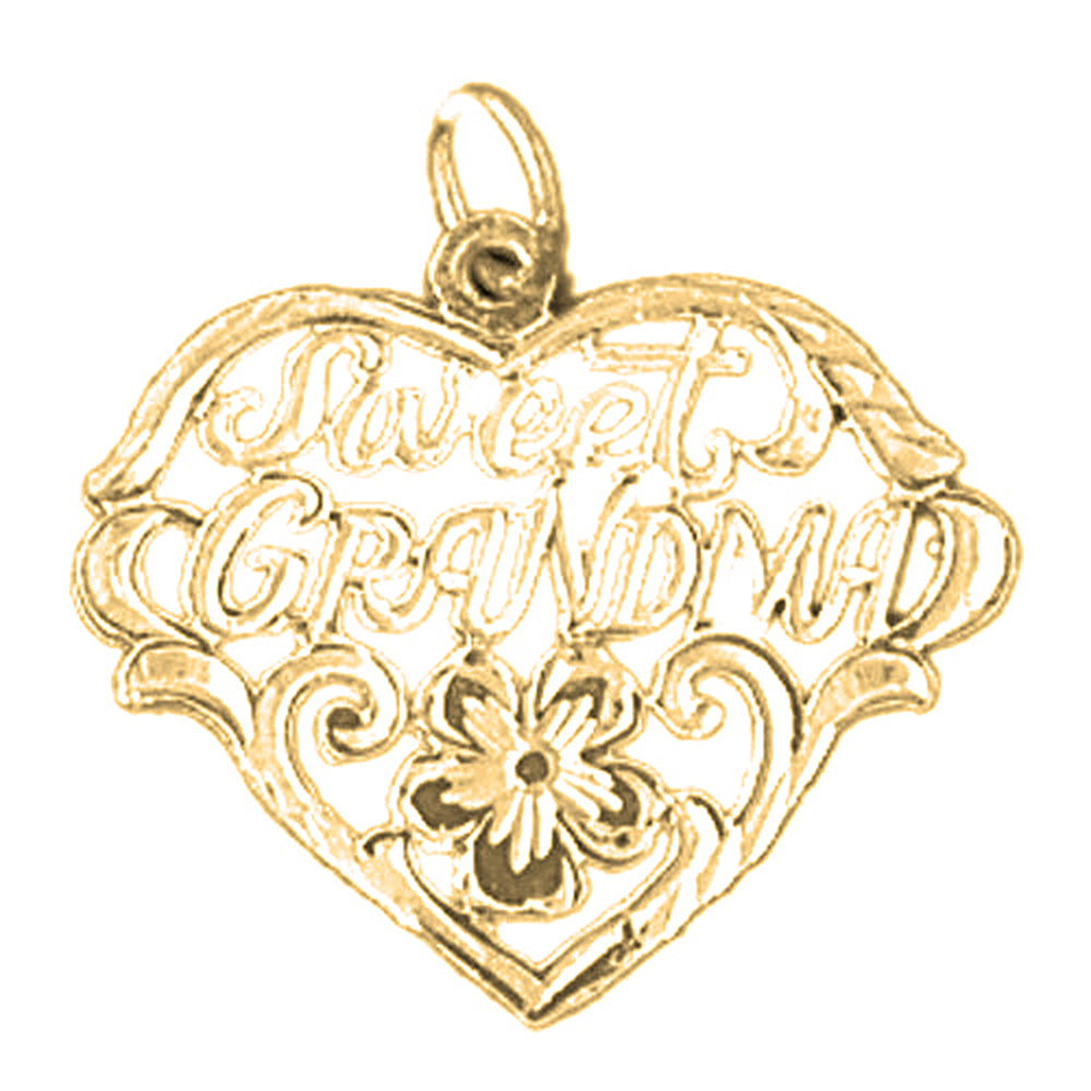 Yellow Gold-plated Silver Sweet Grandma Pendant