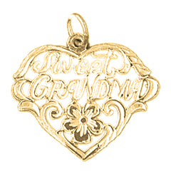 Yellow Gold-plated Silver Sweet Grandma Pendant