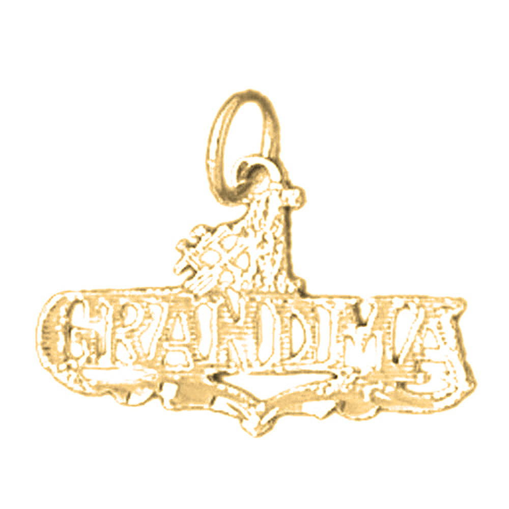 Yellow Gold-plated Silver #1 Grandma Pendant