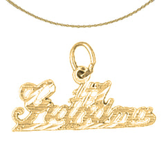 Sterling Silver #1 Grandma Pendant (Rhodium or Yellow Gold-plated)