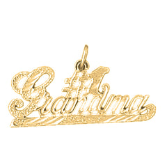 Yellow Gold-plated Silver #1 Grandma Pendant