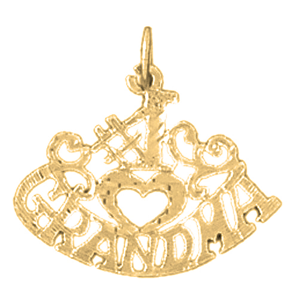 Yellow Gold-plated Silver #1 Grandma Pendant