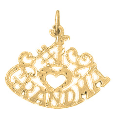 Yellow Gold-plated Silver #1 Grandma Pendant