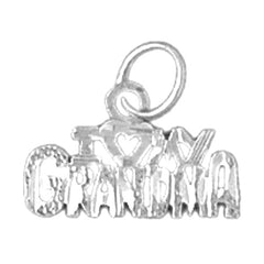 Sterling Silver I Love My Grandma Pendant