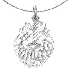 Sterling Silver #1 Grandma Pendant (Rhodium or Yellow Gold-plated)