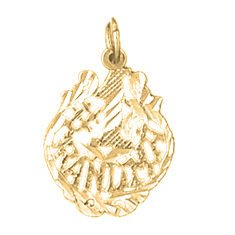 Yellow Gold-plated Silver #1 Grandma Pendant
