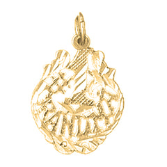 Yellow Gold-plated Silver #1 Grandma Pendant