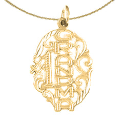 Sterling Silver #1 Grandma Pendant (Rhodium or Yellow Gold-plated)