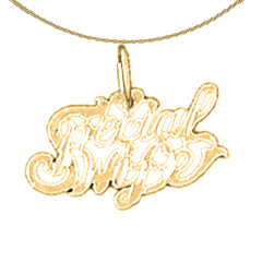 Colgante especial para esposa de plata de ley (bañado en rodio o oro amarillo)