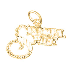 Yellow Gold-plated Silver Special Wife Pendant