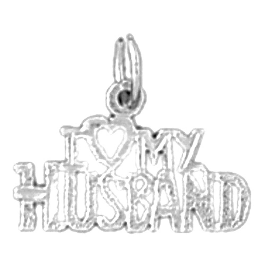 Sterling Silver I Love My Husband Pendant