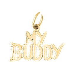 Yellow Gold-plated Silver Saying Pendant