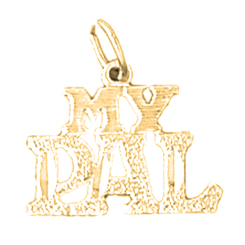 Yellow Gold-plated Silver Saying Pendant