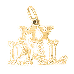 Yellow Gold-plated Silver Saying Pendant