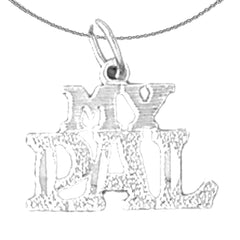 Sterling Silver Saying Pendant (Rhodium or Yellow Gold-plated)