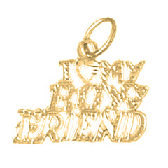 Yellow Gold-plated Silver Saying Pendant