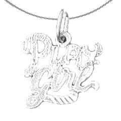 Anhänger mit Spruch aus Sterlingsilber (rhodiniert oder gelbvergoldet)