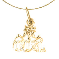 Sterling Silver Saying Pendant (Rhodium or Yellow Gold-plated)
