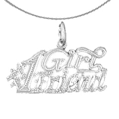 Colgante con frase en plata de ley (chapado en rodio o oro amarillo)