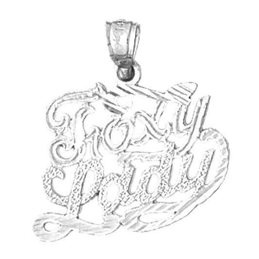 Sterling Silver Saying Pendant