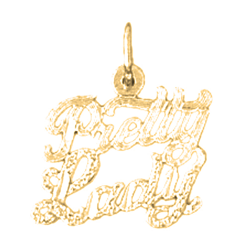 Yellow Gold-plated Silver Saying Pendant