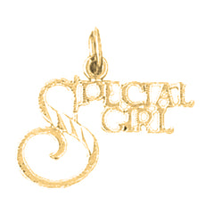 Yellow Gold-plated Silver Saying Pendant