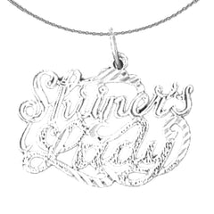 Sterling Silver Saying Pendant (Rhodium or Yellow Gold-plated)