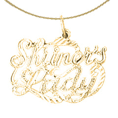 Sterling Silver Saying Pendant (Rhodium or Yellow Gold-plated)